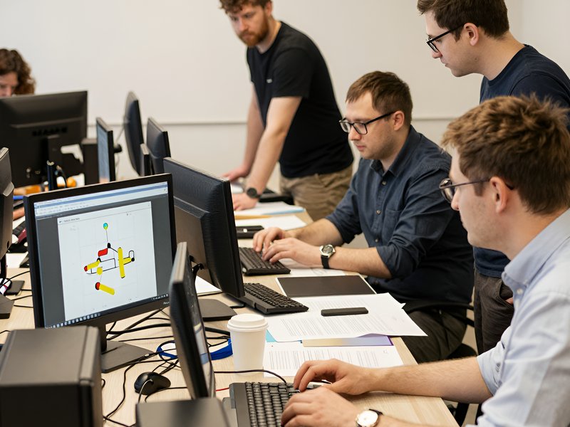Команда специалистов Докс Яндекс работает над проектом в офисе при естественном освещении
